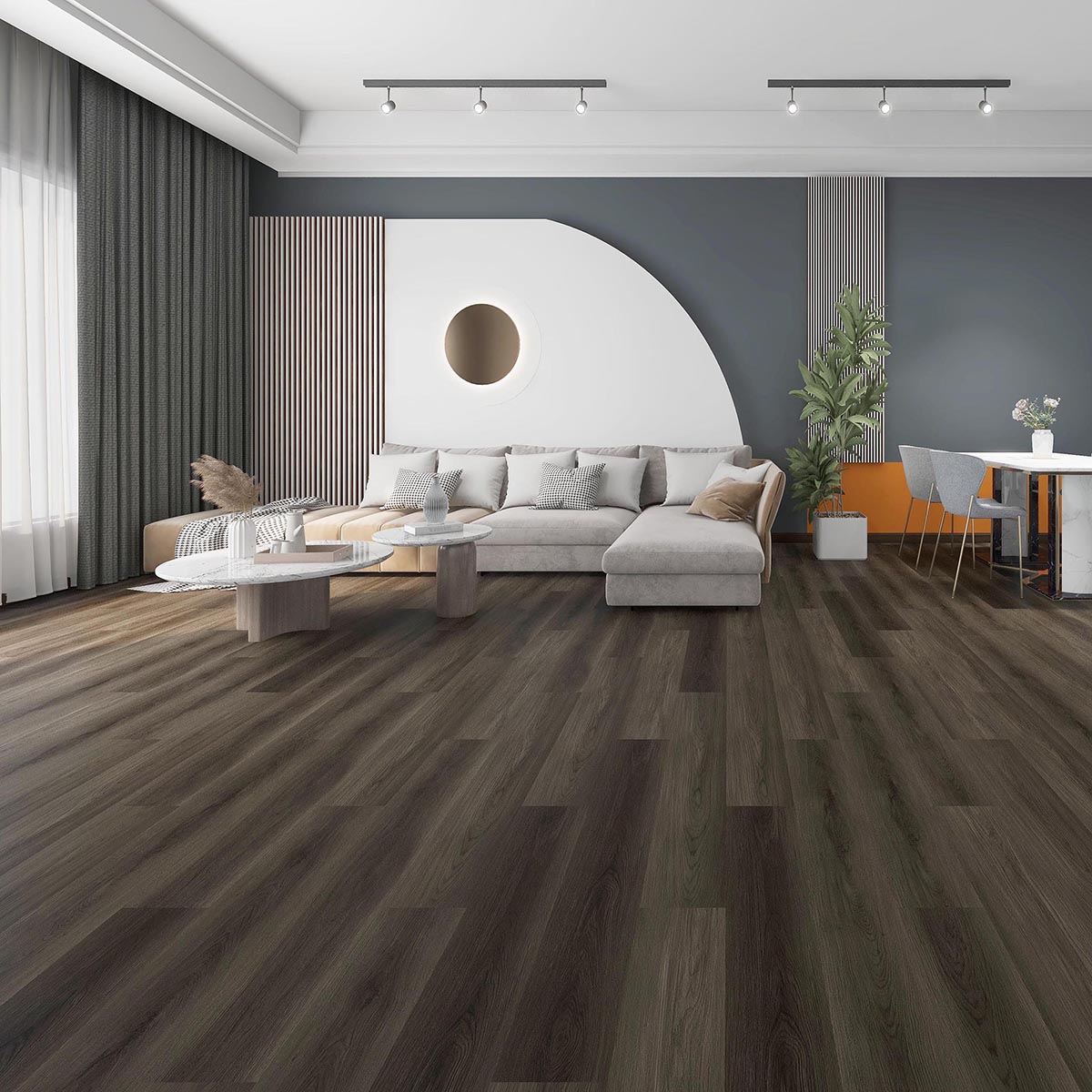 Elegant dark Grey LVP flooring Featured Image