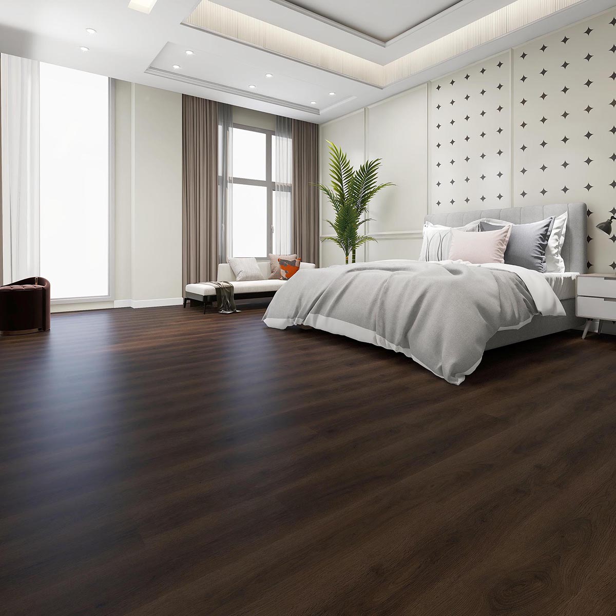 factory Outlets for Spc Water Proof Vinyl Flooring -
 Dark Brown Oak Grain SPC Click Flooring – TopJoy