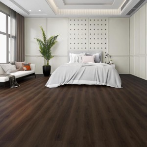 Dark Brown Oak Grain SPC Click Flooring