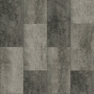 Industrial style concrete tile effect click locking vinyl flooring