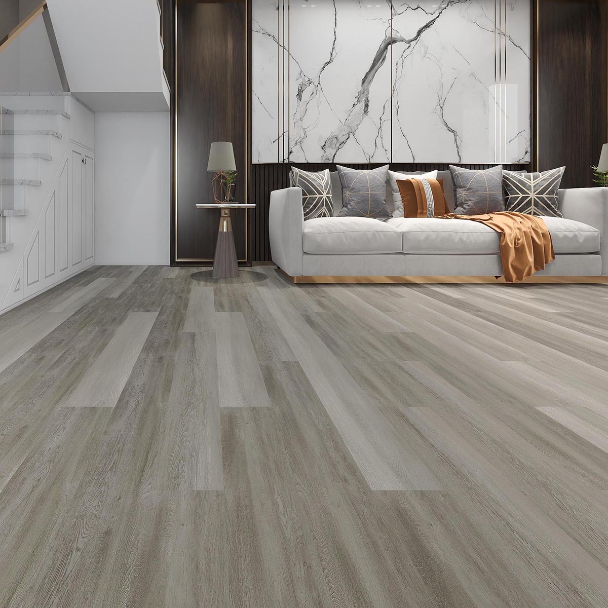 Popular Design for Spc Rigid Vinyl Flooring -
 Light Grey Wood Grain Rigidcore Click Flooring – TopJoy