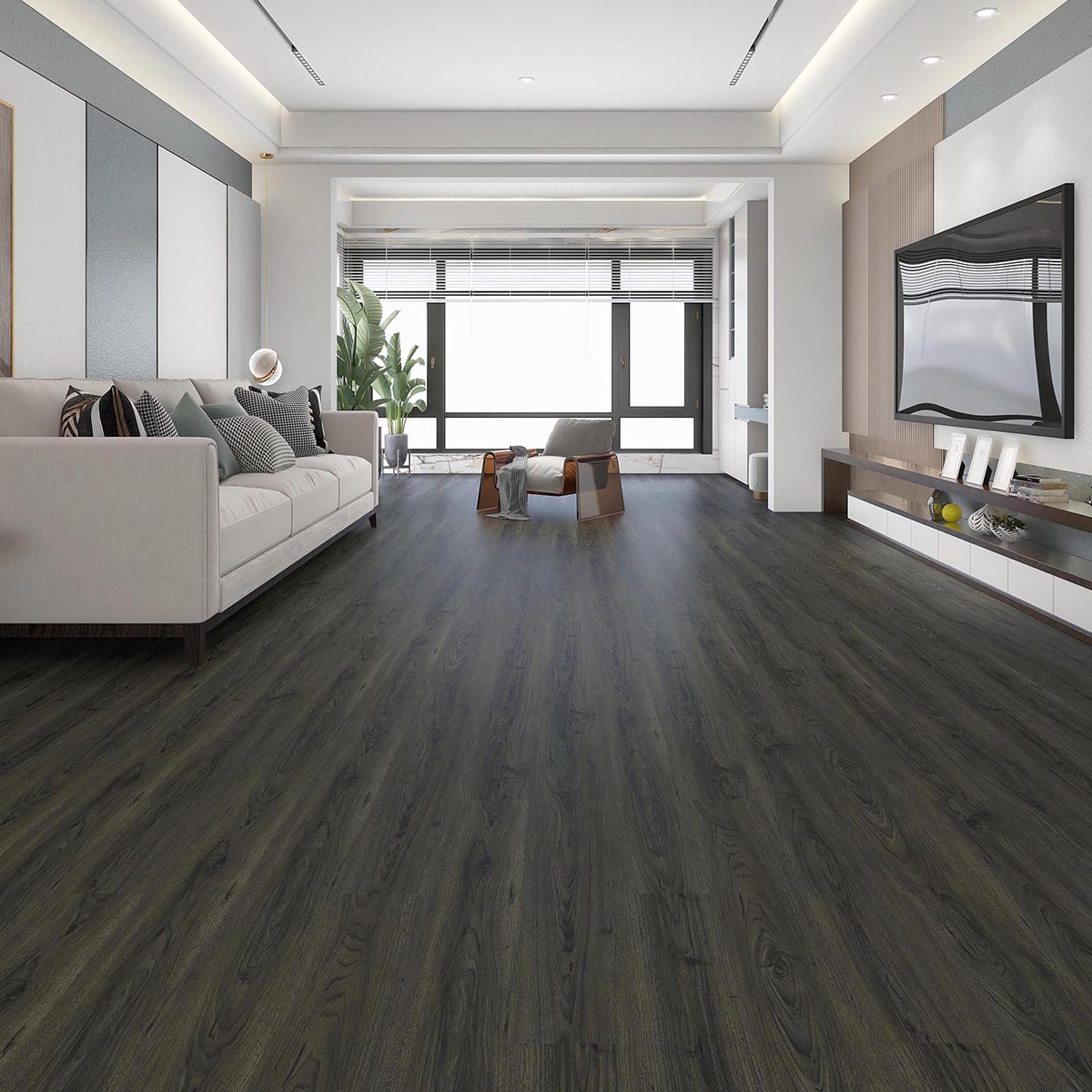 China Modern Grey family-safe SPC floor Manufacturer and Supplier | TopJoy