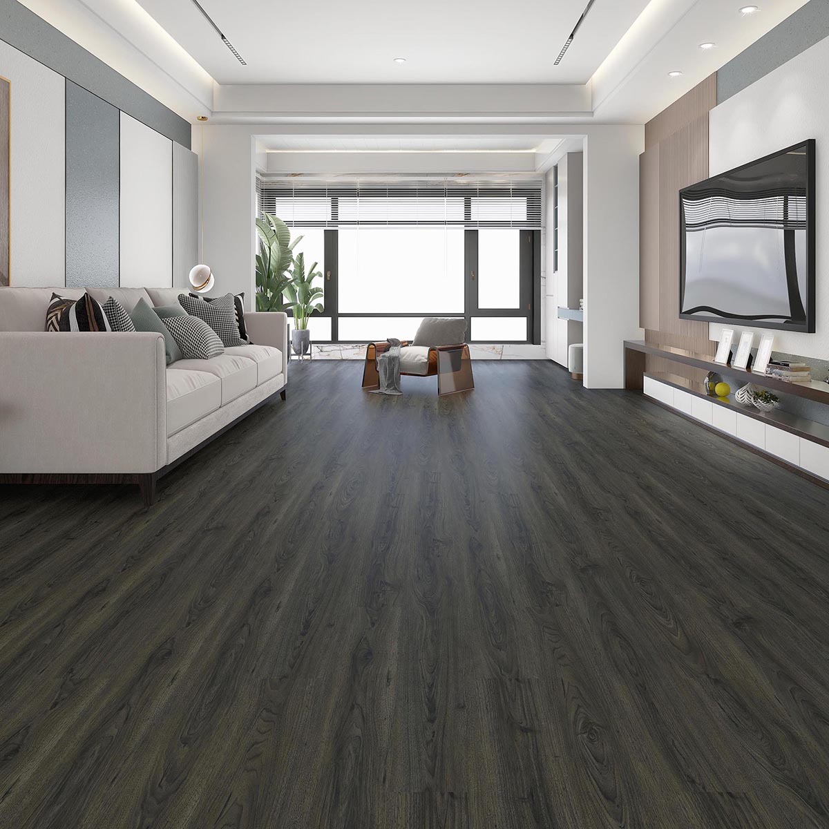 Professional Design Rigid Spc Flooring -
 Modern Grey family-safe SPC floor – TopJoy