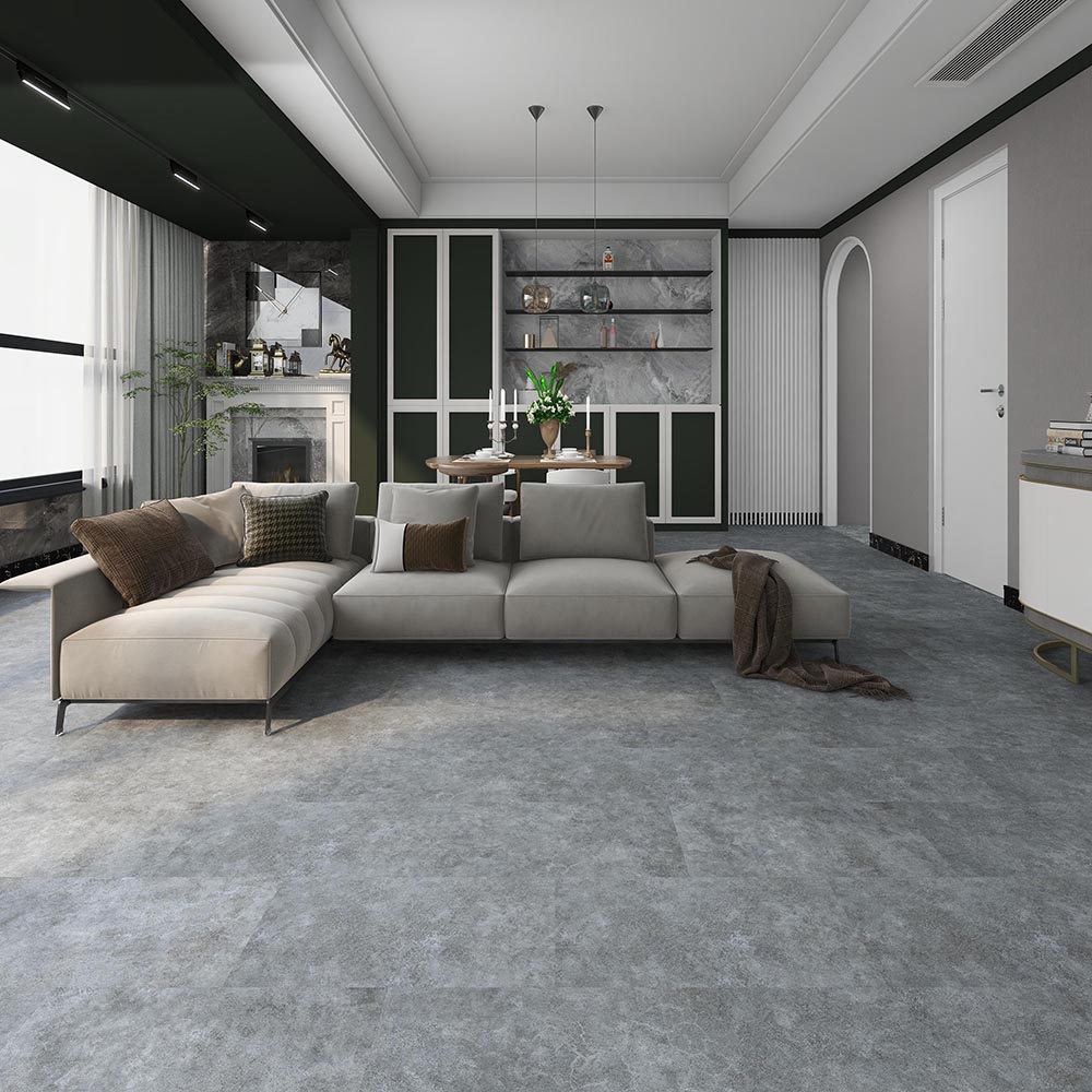 New Fashion Design for Spc Vinyl Flooring -
 Contemporary Art Grey Cement Vinyl Flooring Tile – TopJoy