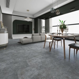 Contemporary Art Grey Cement Vinyl Flooring Tile