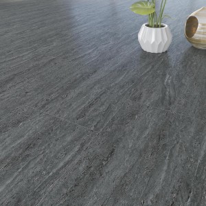 Dark Grey Color Marble Grain Vinyl Click Tile